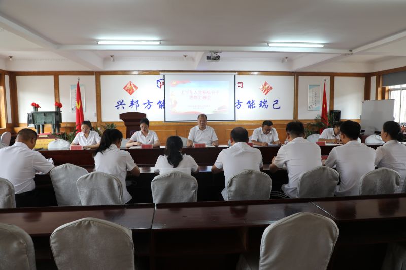 公司黨支部召開(kāi)2021年上半年入黨積極分子思想?yún)R報(bào)會(huì)